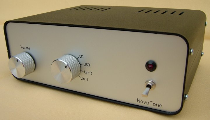 NovoTone - Préamplificateur stéréophonique en AOP - 4 entrées: 2 LIN - USB - S/P DIF
